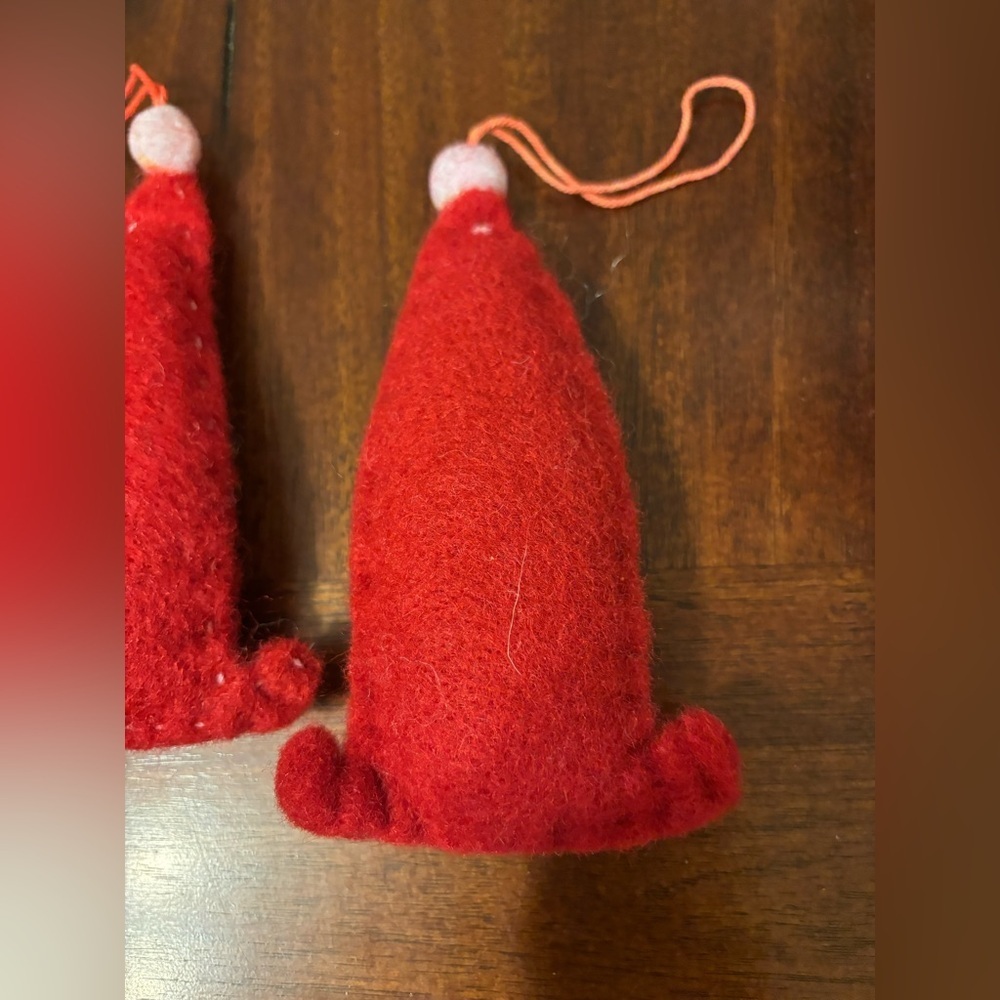 Christmas Happy Face Santa Ornaments Lot Of 4 - Picture 8 of 12